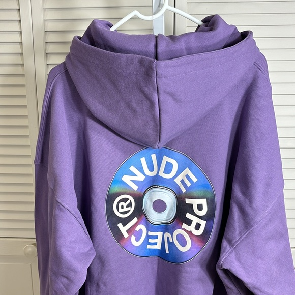 Nude Project Record Hood Lavander Purple Fleeced XXL - Picture 12 of 16